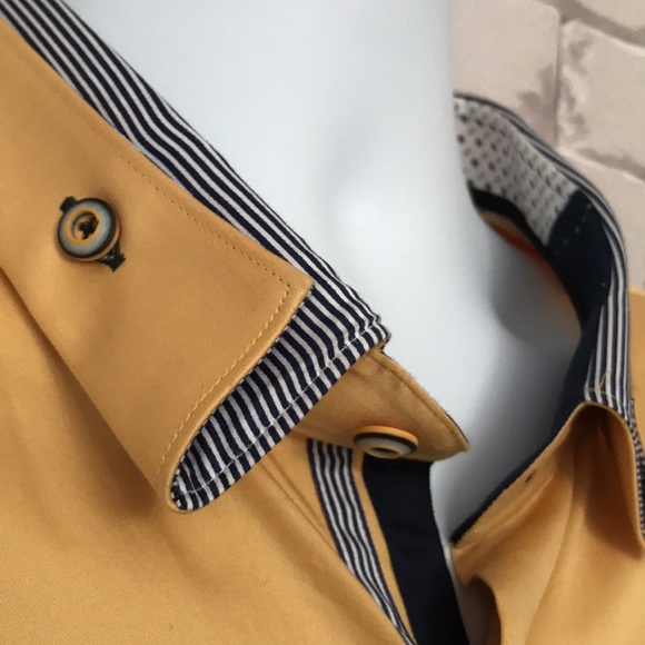 Men’s Avenue 21 men’s gold button down shirt. NWT - Picture 2 of 10